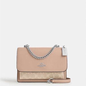 Coach Klare Crossbody Bag In Signature Canvas sand/taupe NWT in packaging